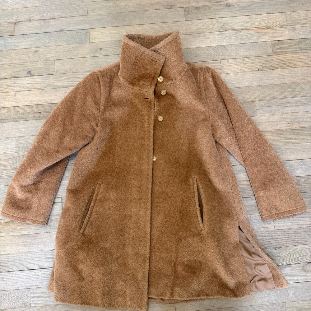 Max Mara Alpaca Camel Teddy Swing Coat 2 4 XS S - Picture 9 of 10